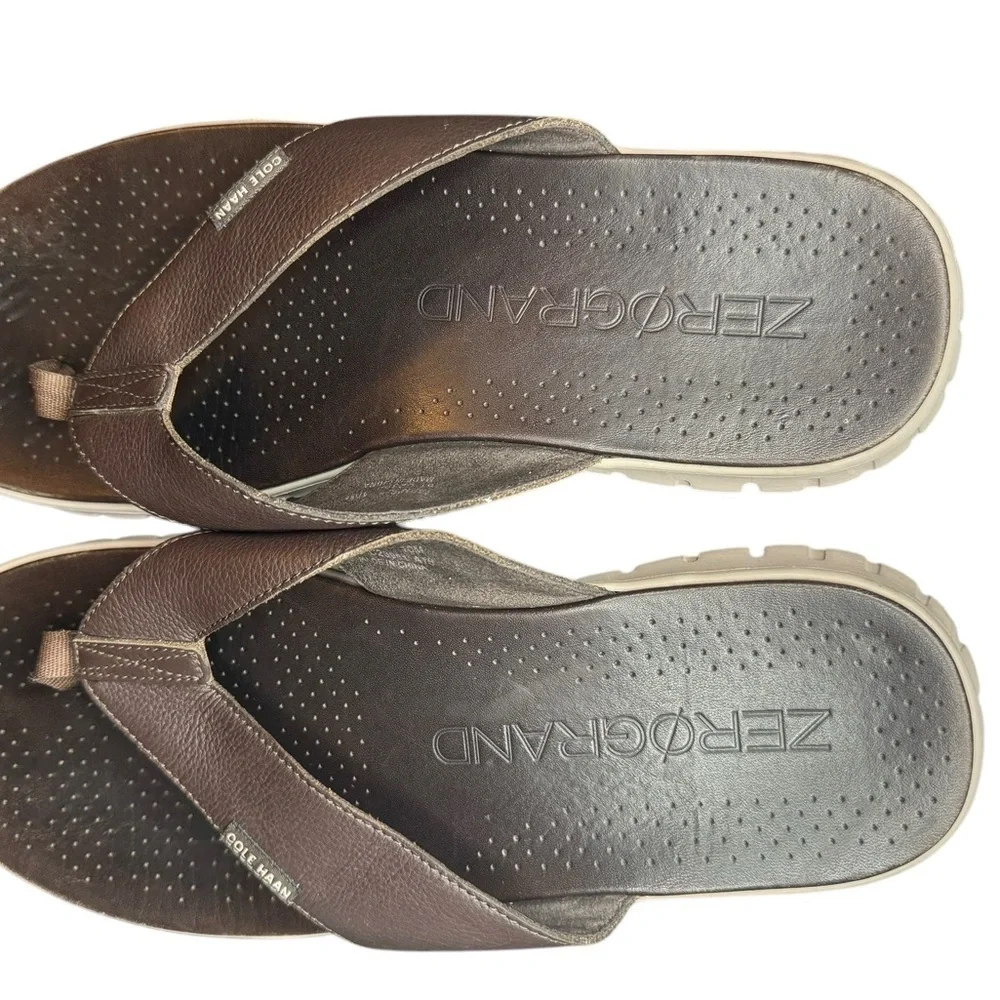 Cole Haan Zerogrand Leather Sandal Mens Size 10 Brown